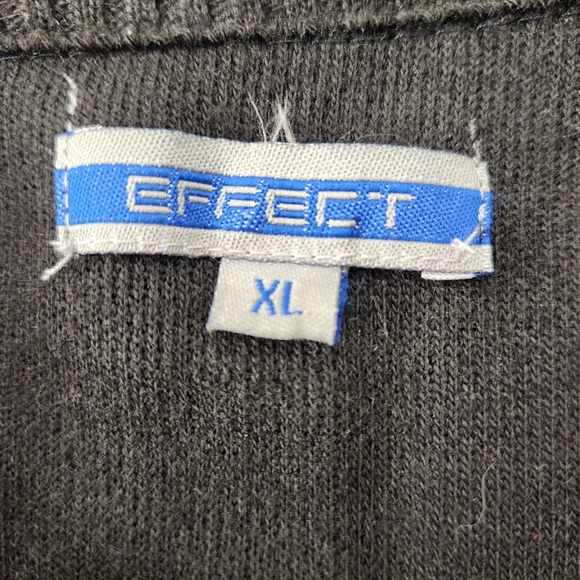 Effect Knit Zip Cardigan, Black Gray,Mens Medium ( listing as) - Picture 5 of 5